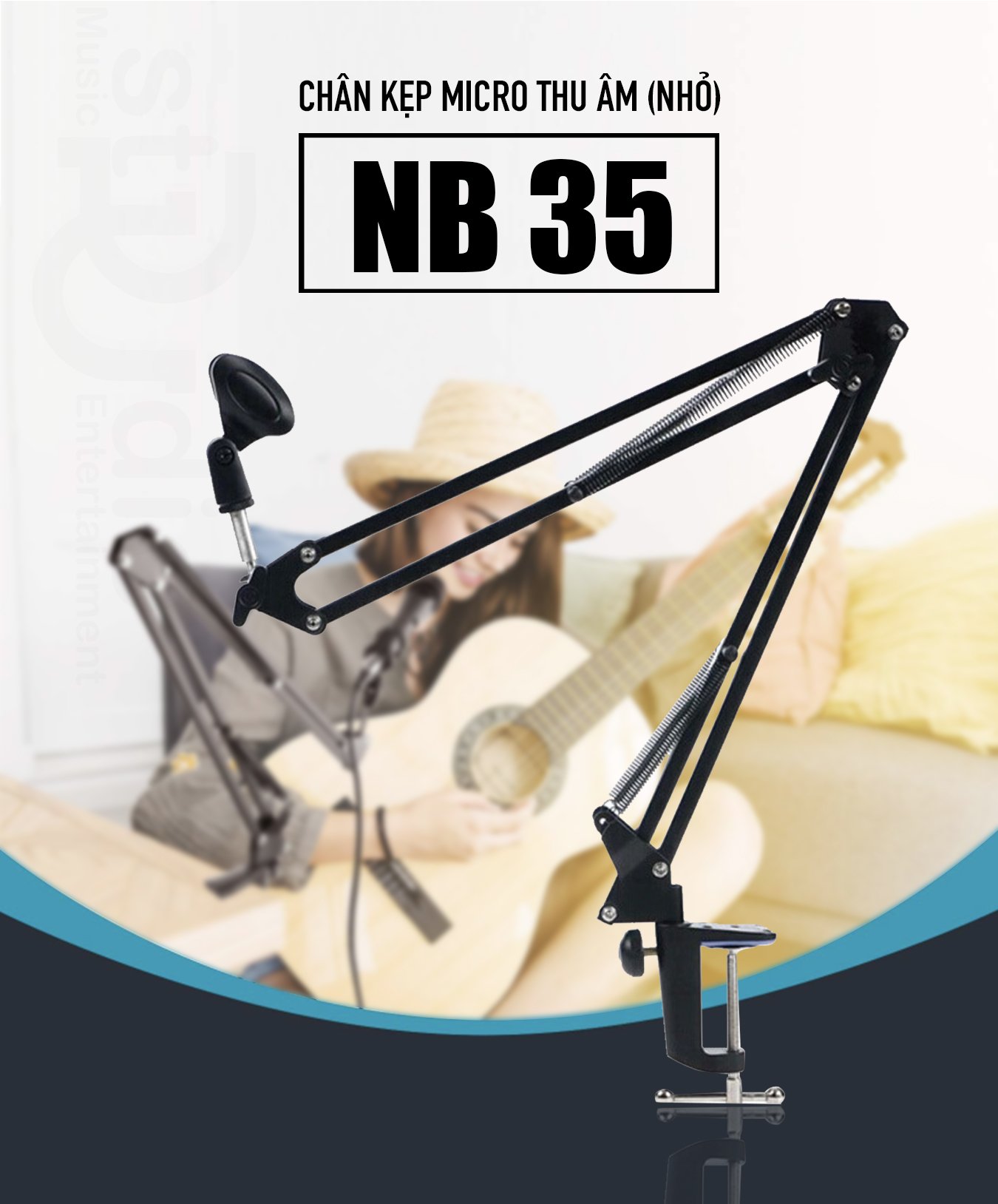 Chân Microphone NB-35 (nhỏ) -Chân Micro kẹp bàn, giá đỡ Micro