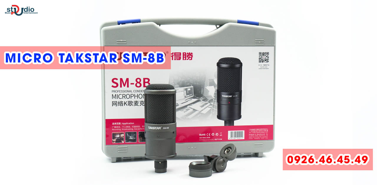 Micro thu âm Takstar Sm-8B, Mic hát livestream chuyên nghiệp