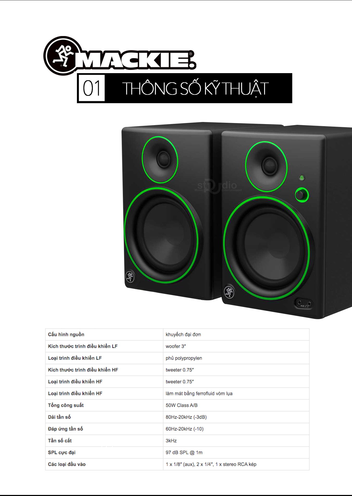 Loa kiểm âm MACKIE CR3, Monitor Studio giá tốt