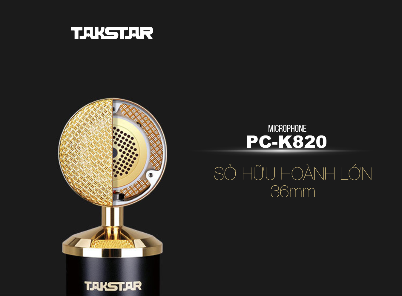 Microphone Takstar PC K820, Micro thu âm chuyên nghiệp sang trọng