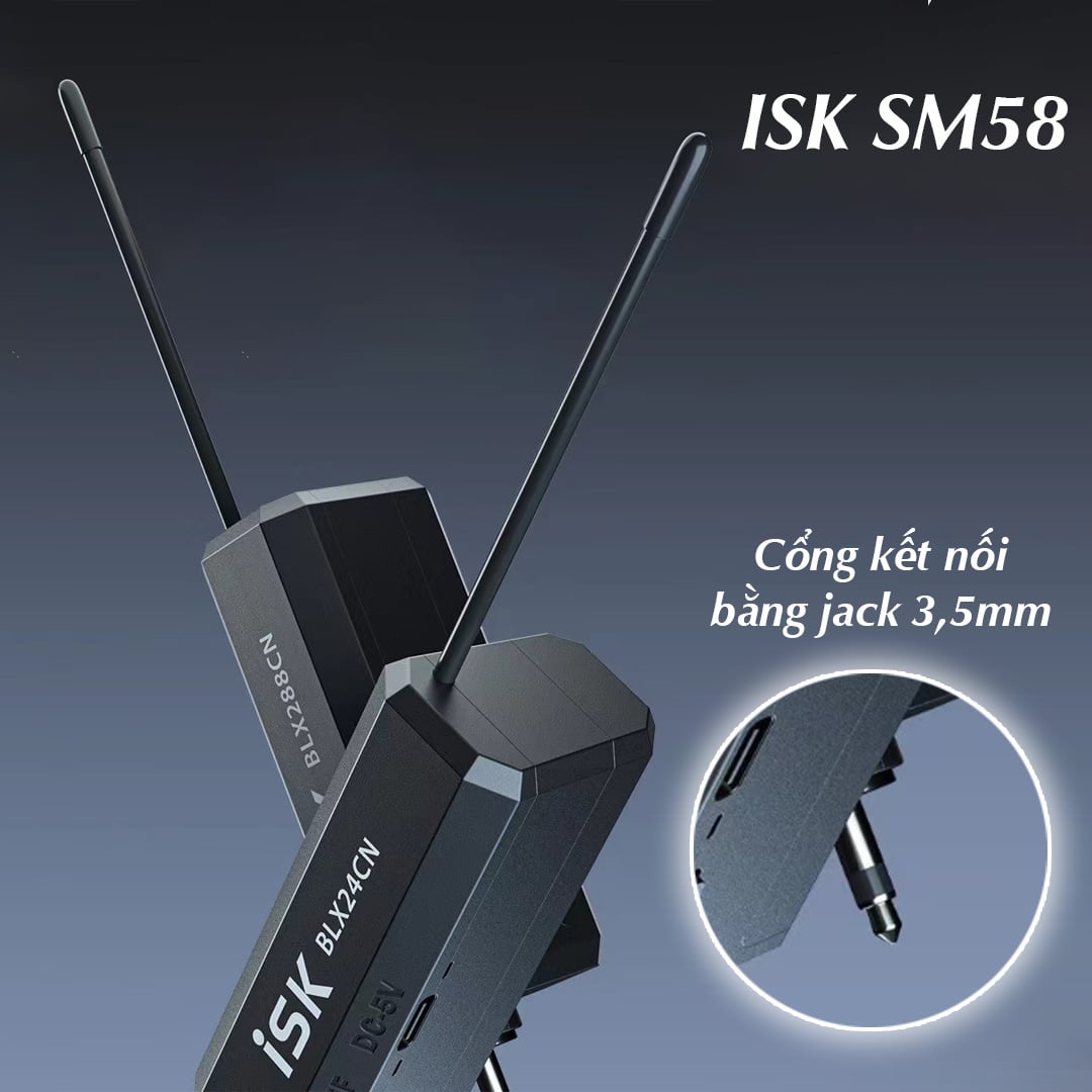 Micro thu âm ISK SM58 - Micro không dây