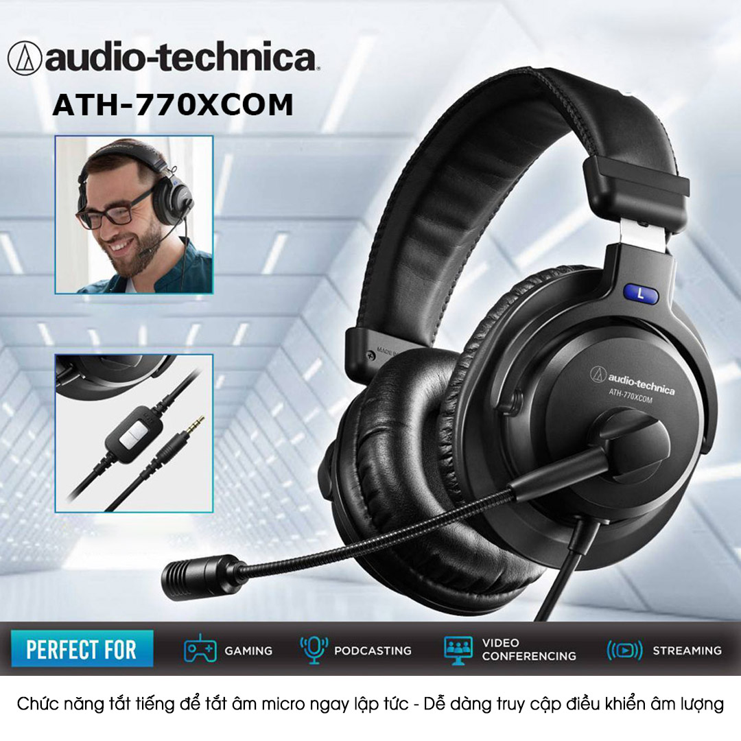 Tai nghe Gaming có mic Stereo Audio-Technica ATH-770XCOM