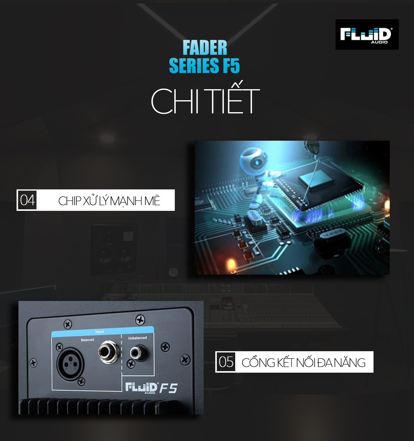Loa kiểm âm FLUID AUDIO FADER SERIES F5, Monitor Studio