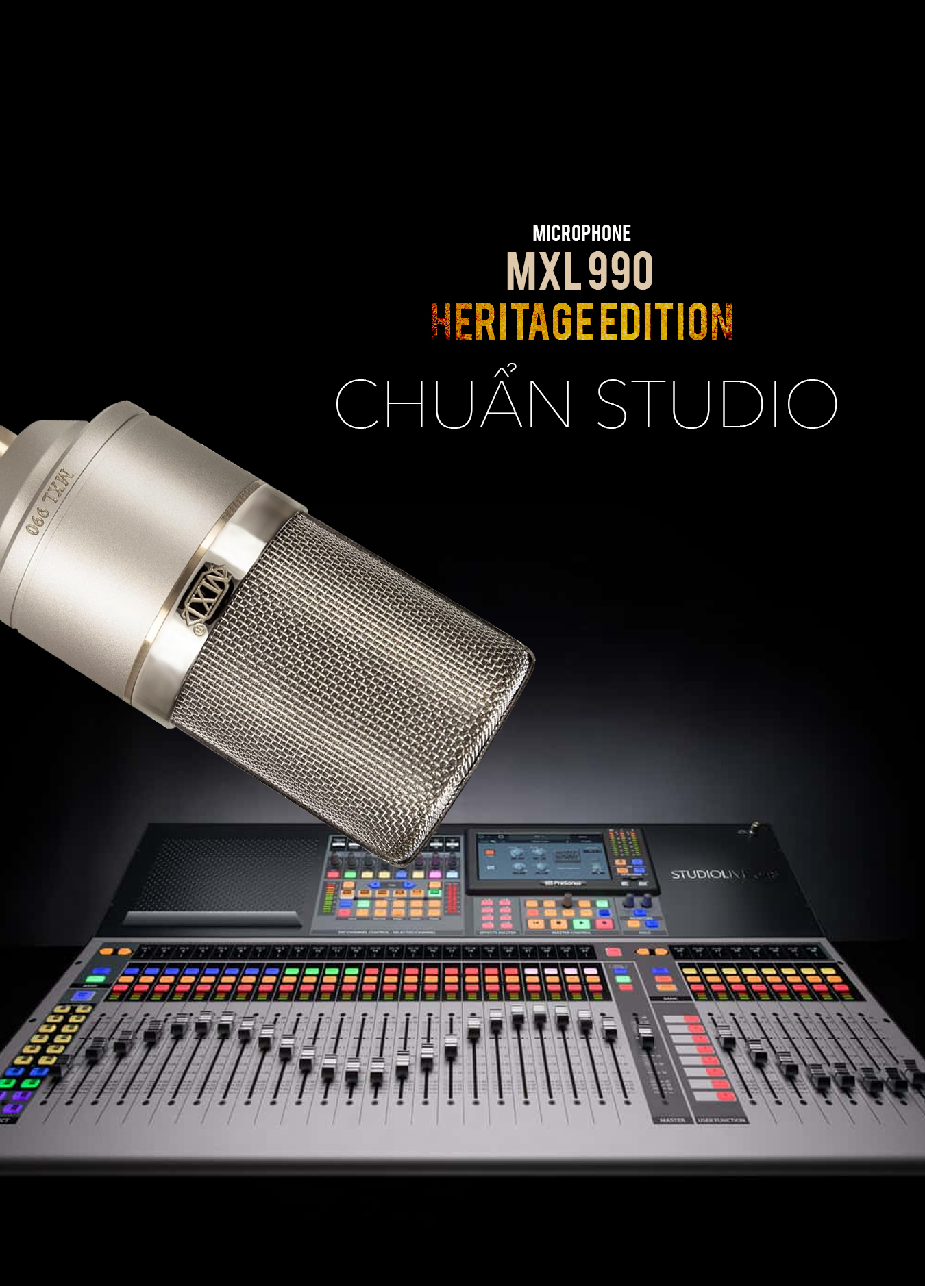 Microphone Condenser MXL 990HE - Micro thu âm Studio