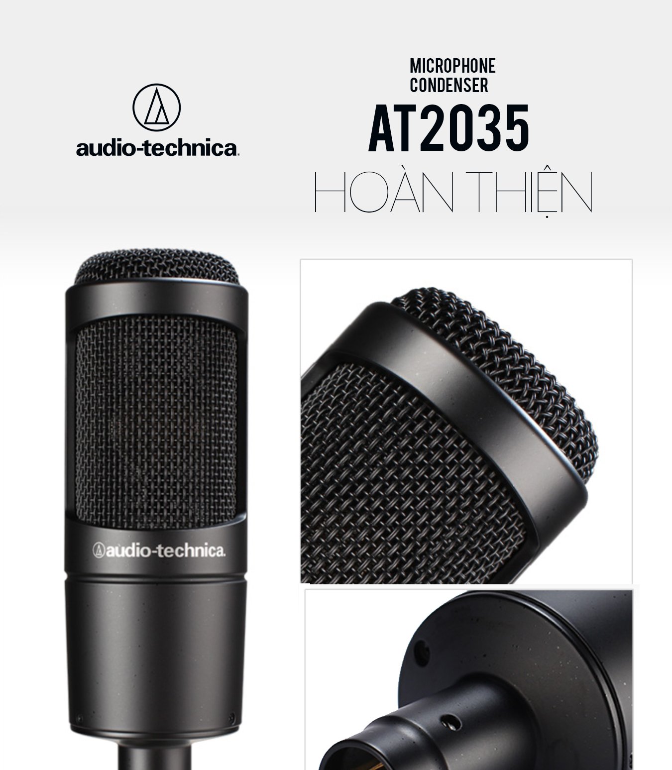 Microphone Audio Techina AT2035, Micro thu âm studio record