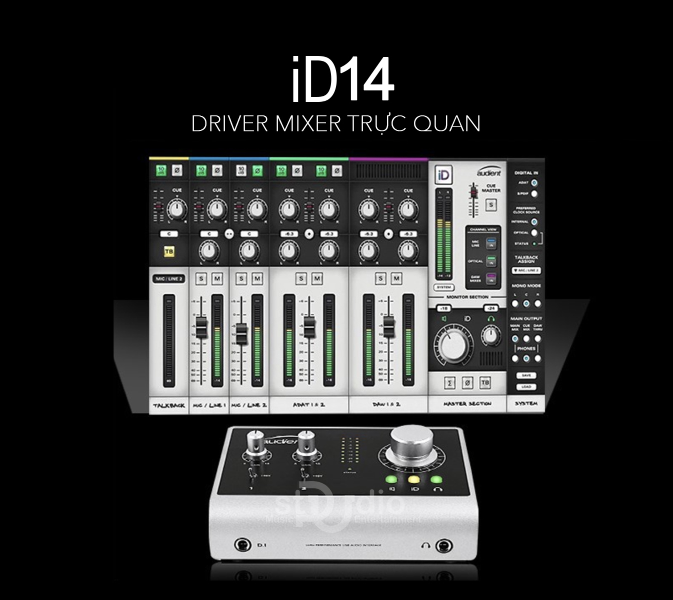 Soundcard thu âm cao cấp Audieacnt iD14, Interface studio