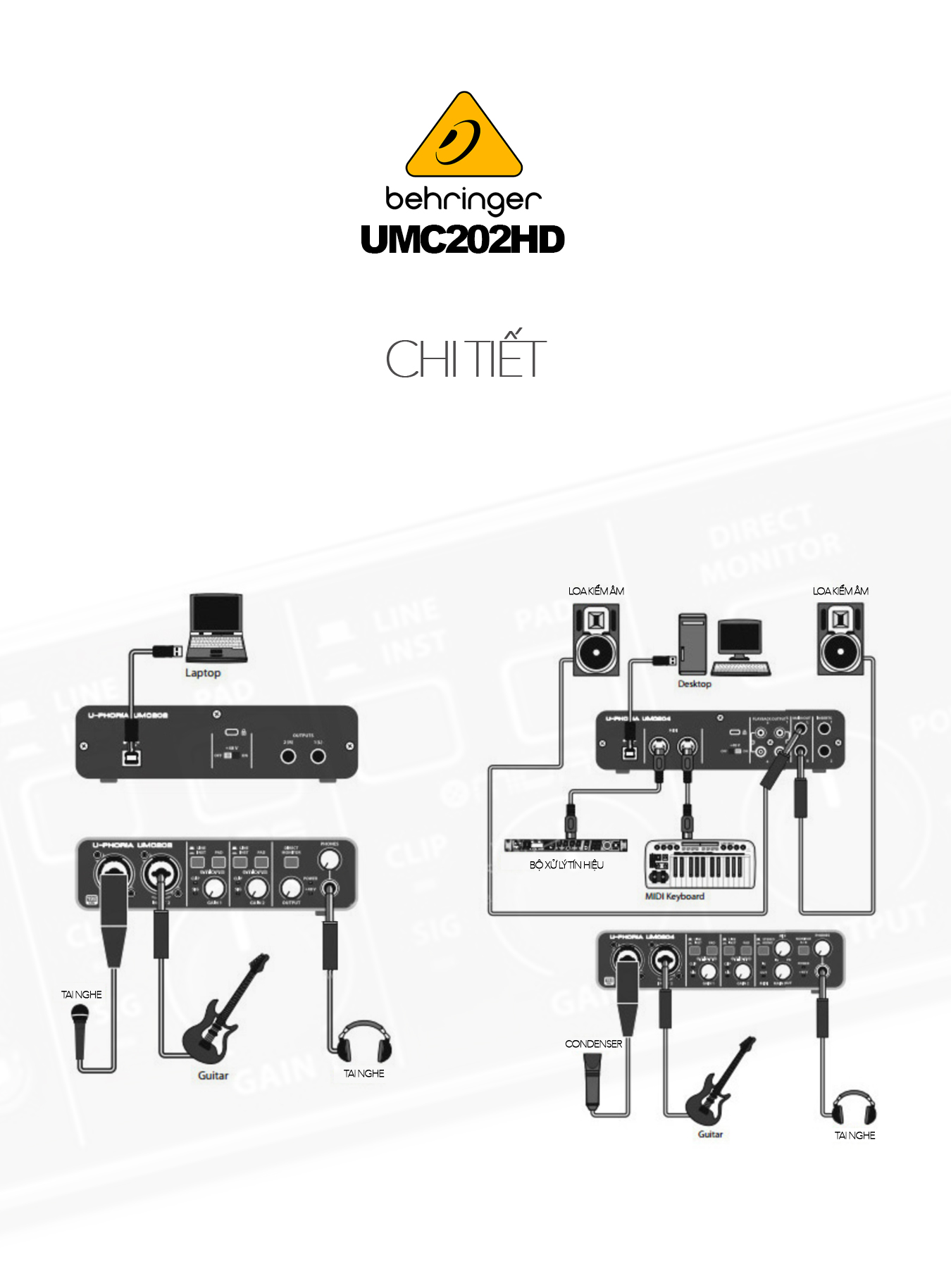 SOUND CARD THU ÂM CAO CẤP BEHRINGER U-PHORIA UMC202HD