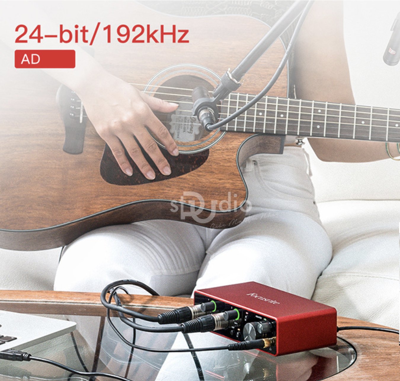 Soundcard Focusrite Scarlett 2i2 3rd (Gen) - Giao diện thu âm studio 2 Mic