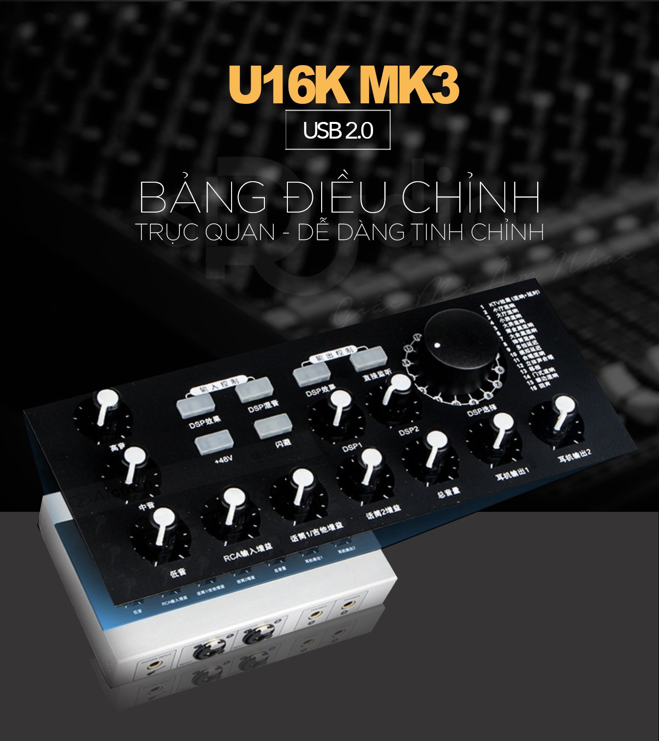 Sound card livestream ALCTRON U16K MK3, hát thu âm karaoke tốt