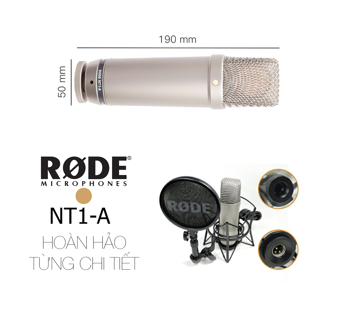Microphone RODE NT1-A, Micro thu âm chuyên nghiệp studio