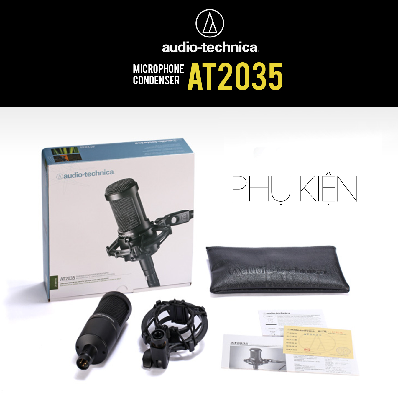 Microphone Audio Techina AT2035, Micro thu âm studio record