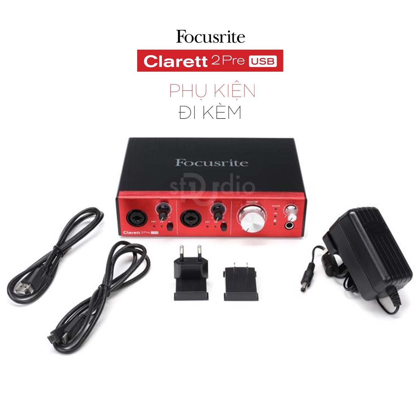 Soundcard Focusrite Scarlett 2Pre USB - Interface thu âm cao cấp
