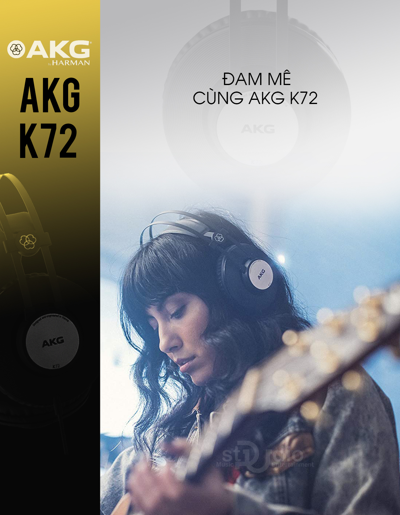 Tai nghe kiểm âm AKG K72, Headphone Studio