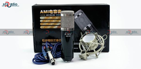 Micro Ami Bm 900 livestream cho âm thanh chất lượng, kèm dây