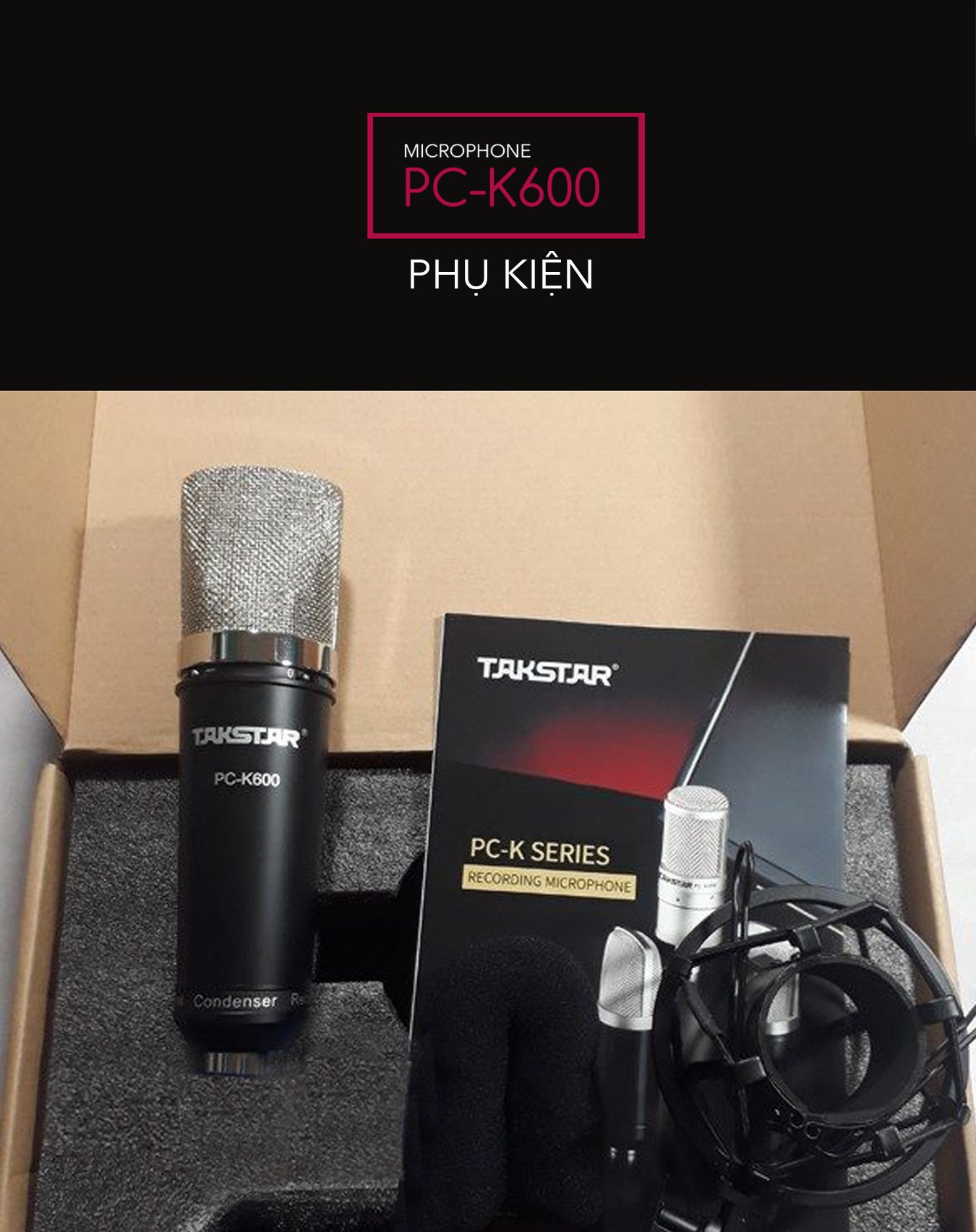 Micro thu âm cao cấp takstar pc k600, Mic thu âm hát livestream chuyên nghiệp