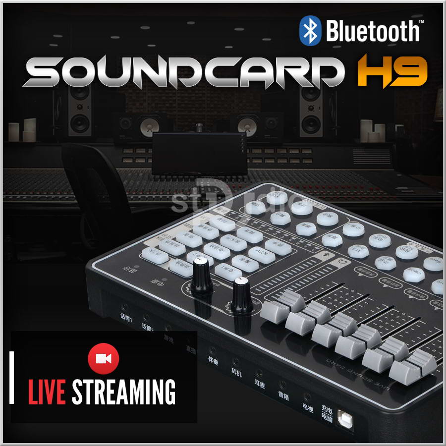 Soundcard livestream H9 (Bluetooth) - Soundcard thu âm điện thoại