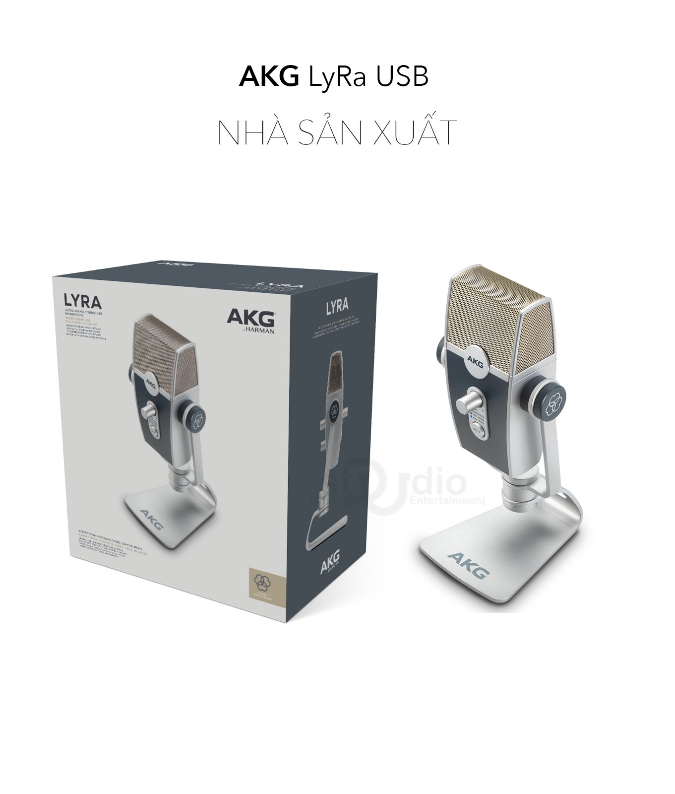 Microphone Condenser USB AKG LYRA, Micro stream thu âm