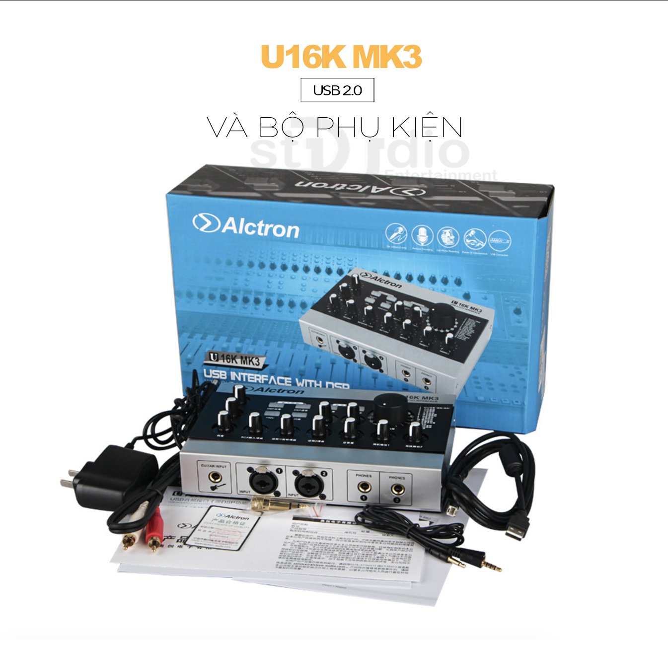 Sound card livestream ALCTRON U16K MK3, hát thu âm karaoke tốt