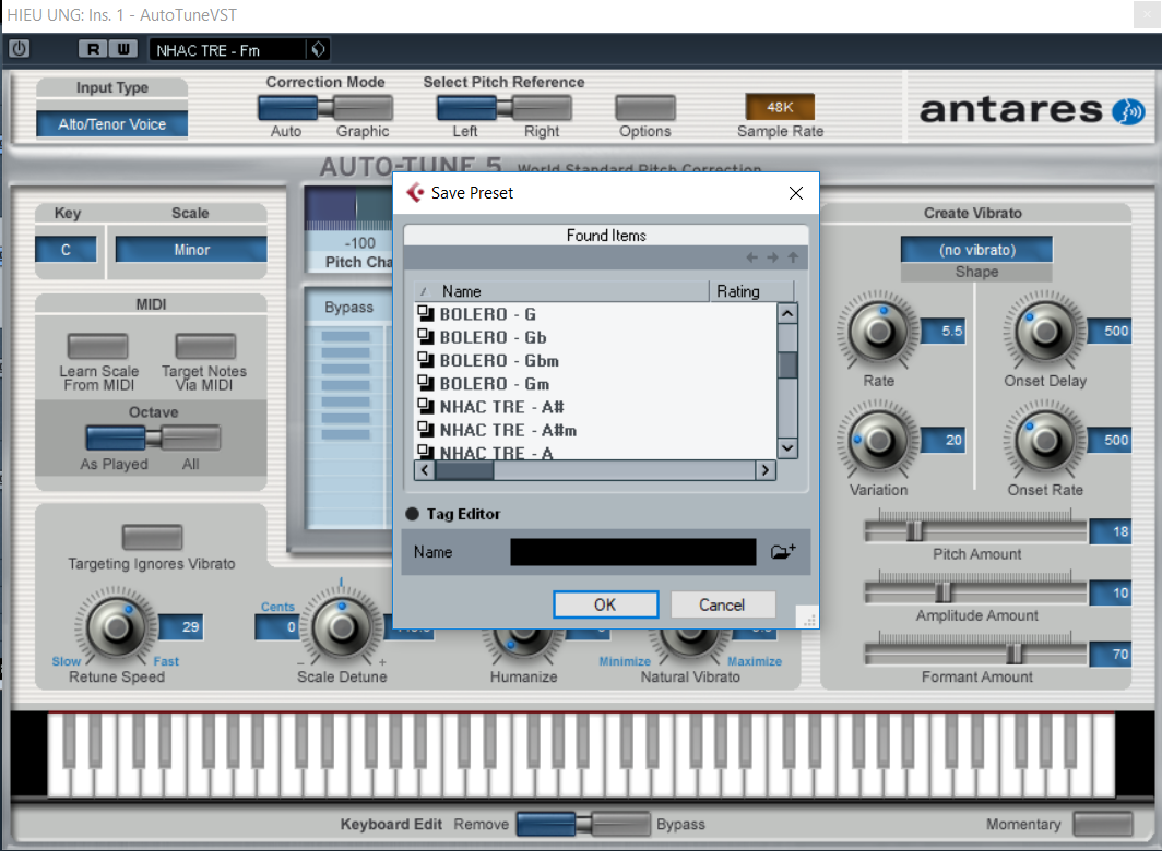 PRESET AUTOTUNE