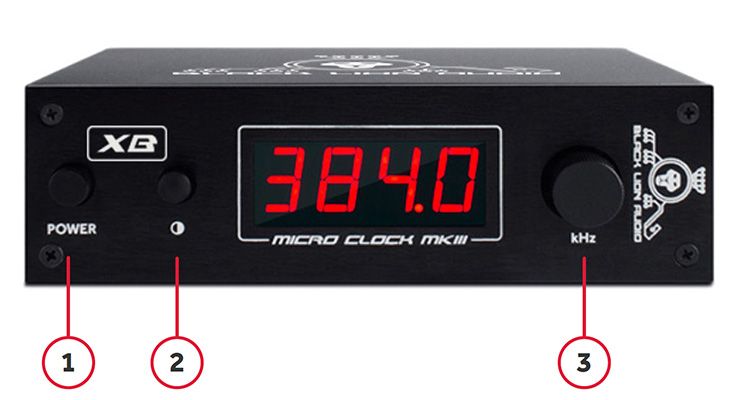 Thiết kế mặt trước Black Lion Audio Micro Clock MKIII XB