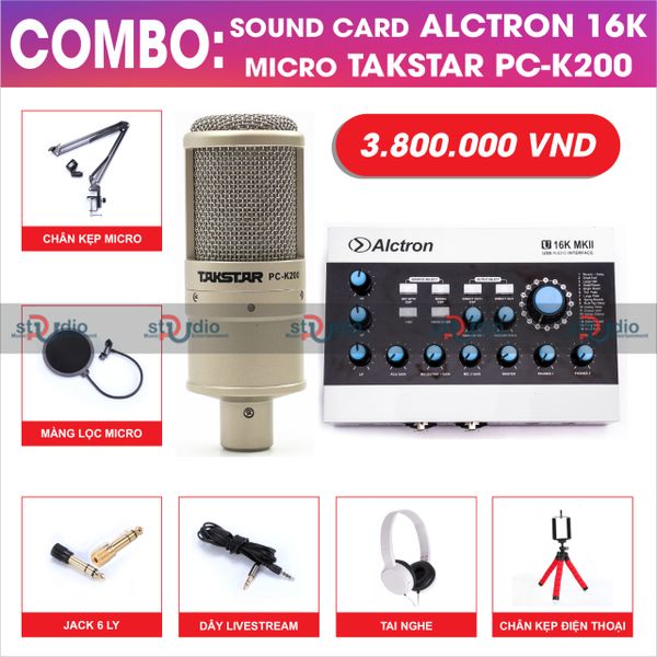 Micro livestream takstar PC K200 - dùng thu âm hát karaoke online chuyên nghiệp