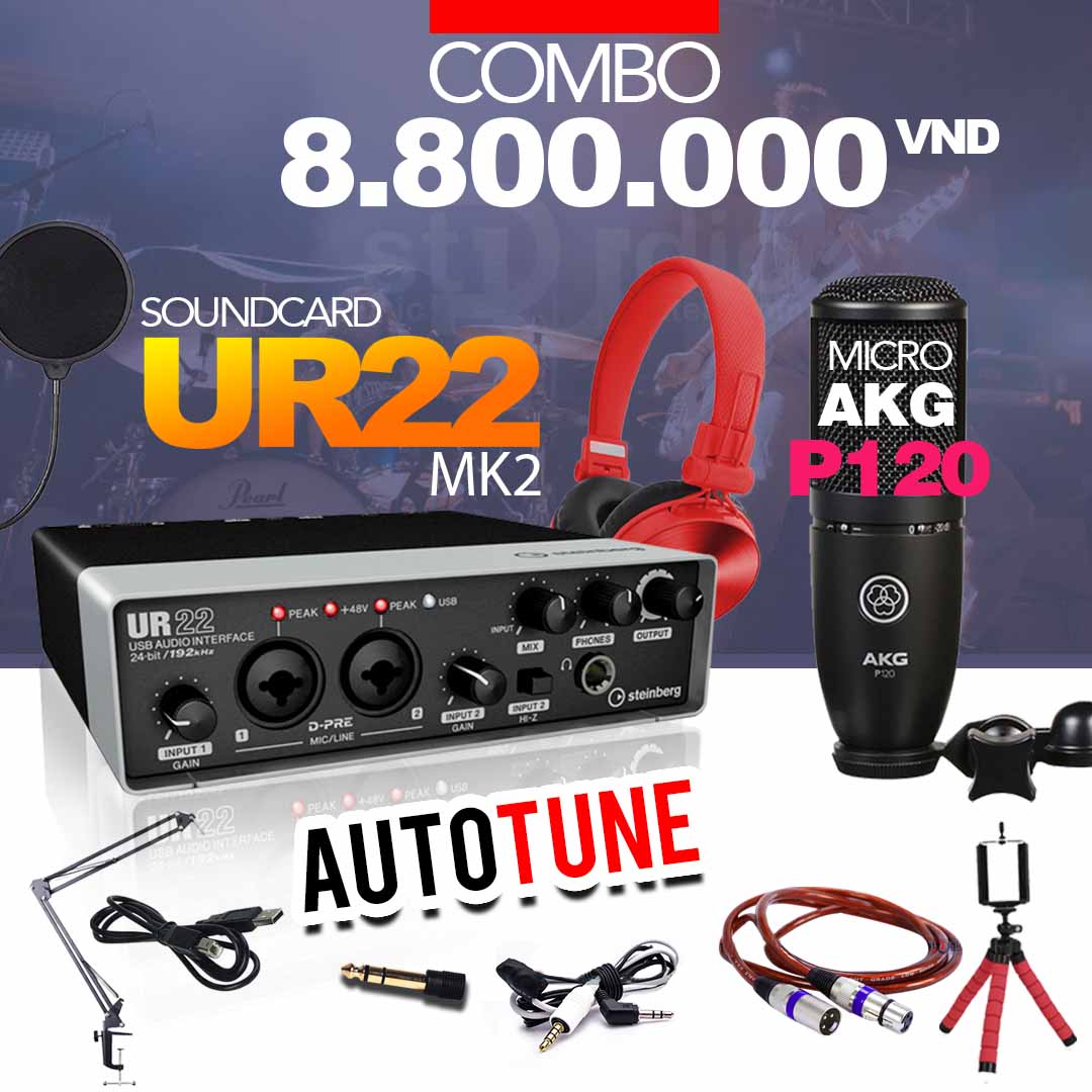 Combo tốt nhất từ Soundcard thu âm Steinberg UR22 MKII, sound thu âm