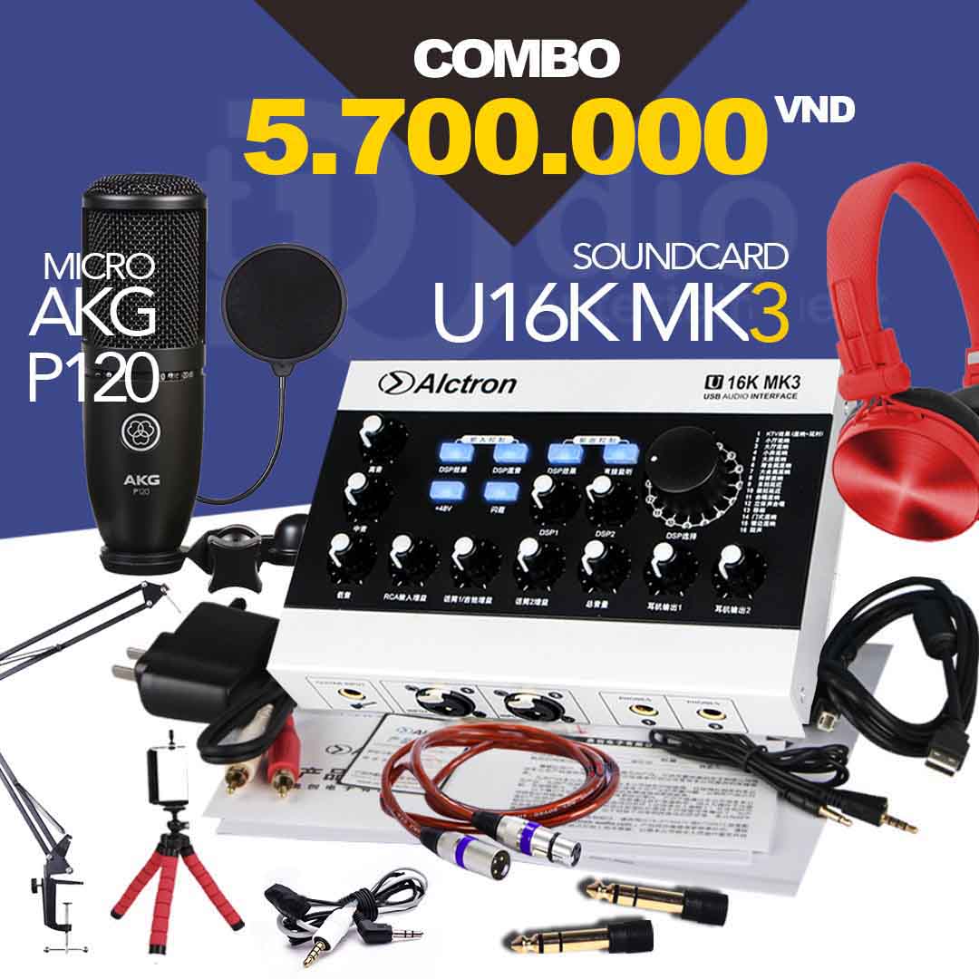 Combo tốt nhất từ Sound card livestream ALCTRON U16K MK3, hát thu âm karaoke tốt