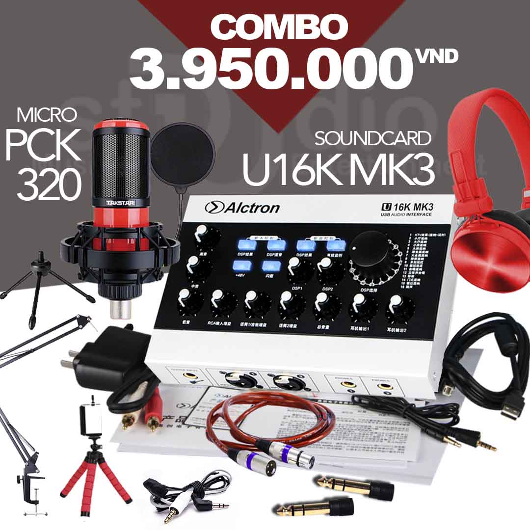 Combo tốt nhất từ Sound card livestream ALCTRON U16K MK3, hát thu âm karaoke tốt