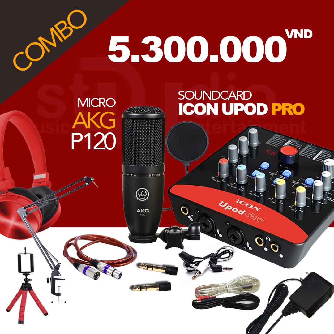 Combo tốt nhất từ Sound card livestream ICON UPOD PRO, bộ thu âm được ưa chuộng nhất