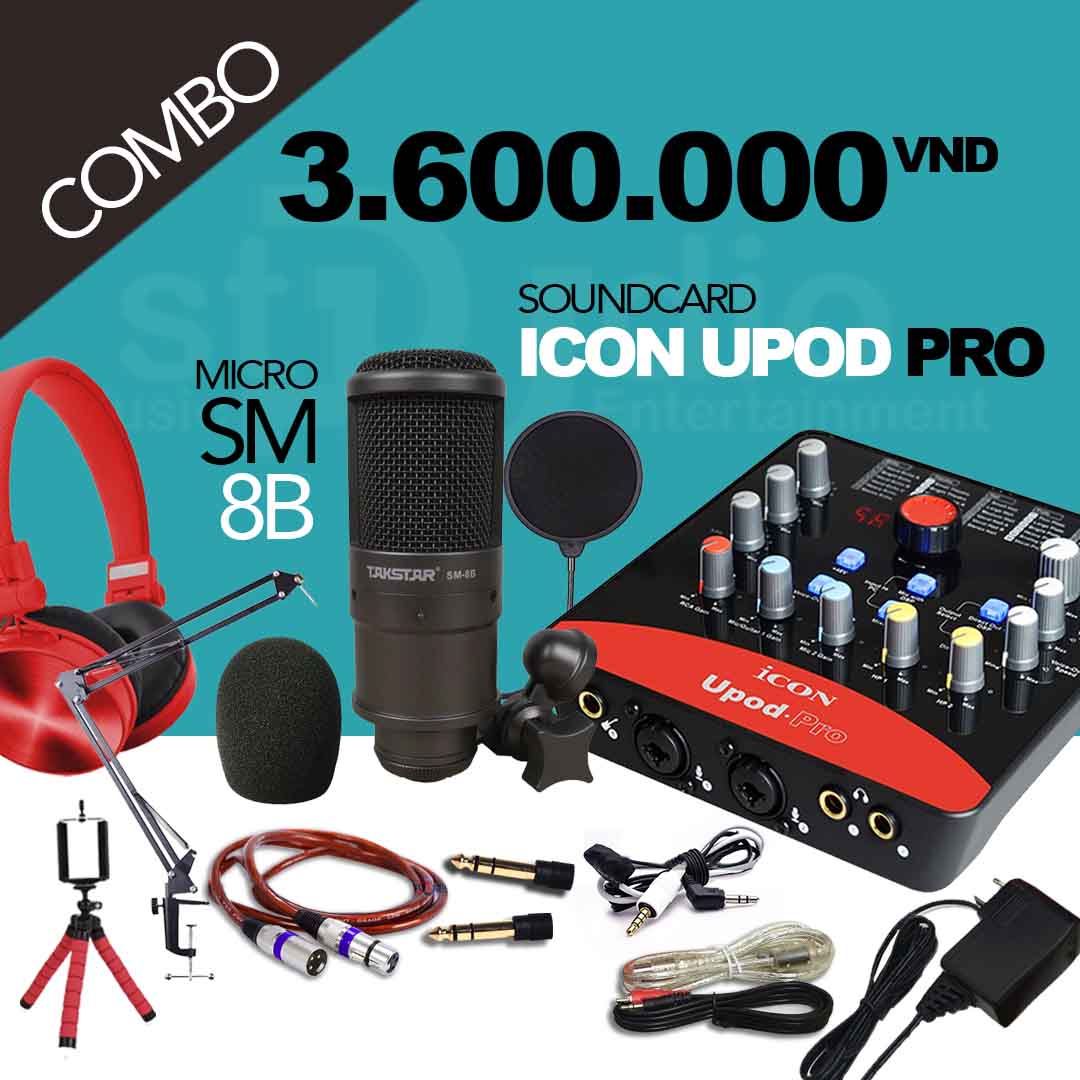 Combo tốt nhất từ Sound card livestream ICON UPOD PRO, bộ thu âm được ưa chuộng nhất