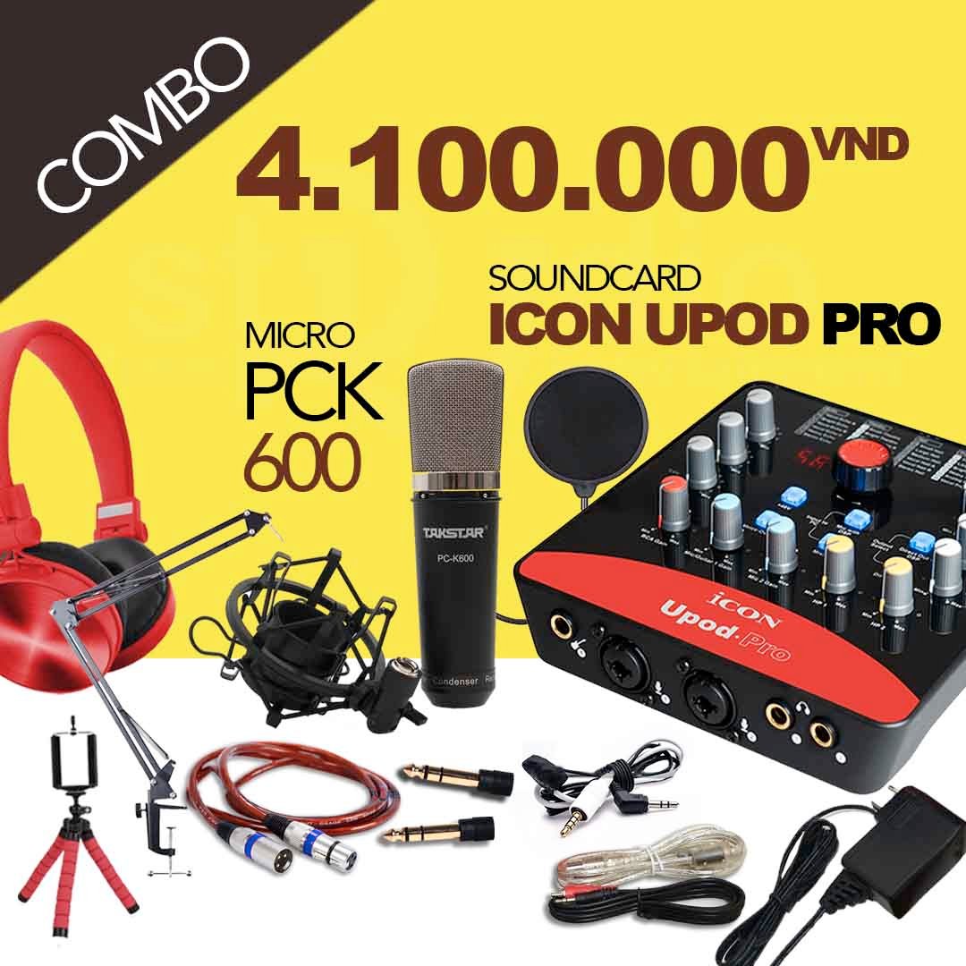 Combo tốt nhất từ Sound card livestream ICON UPOD PRO, bộ thu âm được ưa chuộng nhất