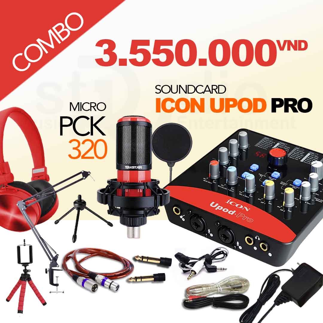 Combo tốt nhất từ Sound card livestream ICON UPOD PRO, bộ thu âm được ưa chuộng nhất