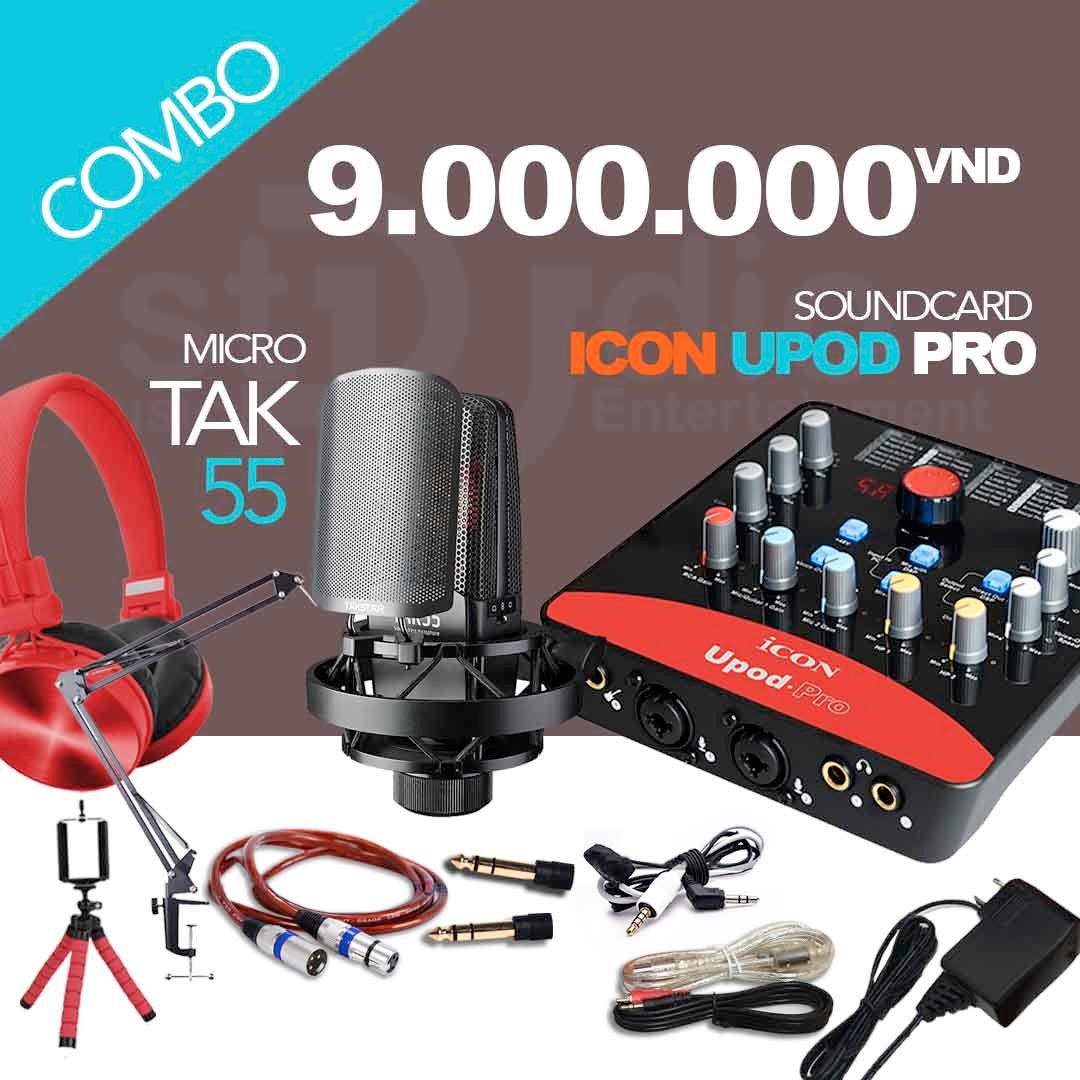 Combo tốt nhất từ Sound card livestream ICON UPOD PRO, bộ thu âm được ưa chuộng nhất