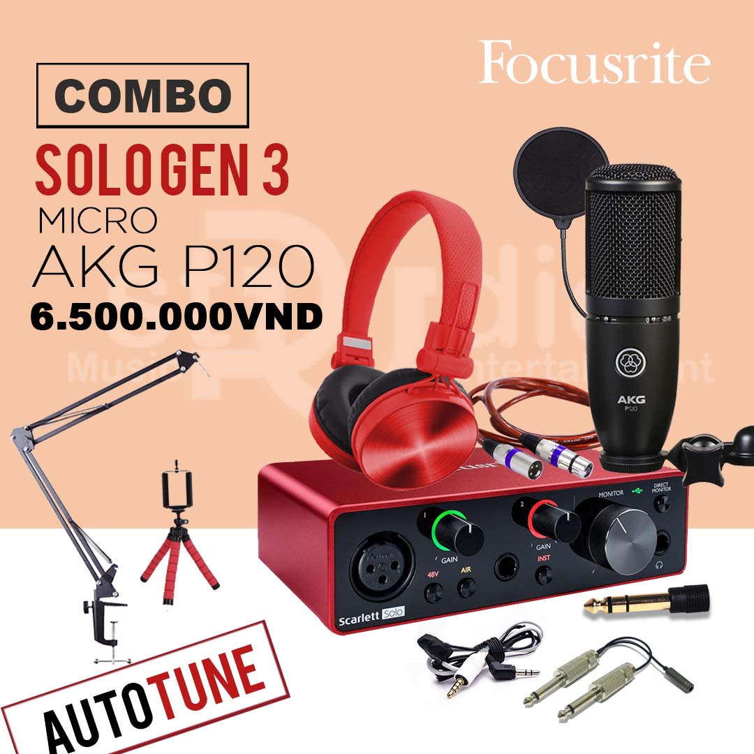 Combo tốt nhất từ Soundcard Focusrite Scarlett Solo 3rd (Gen)