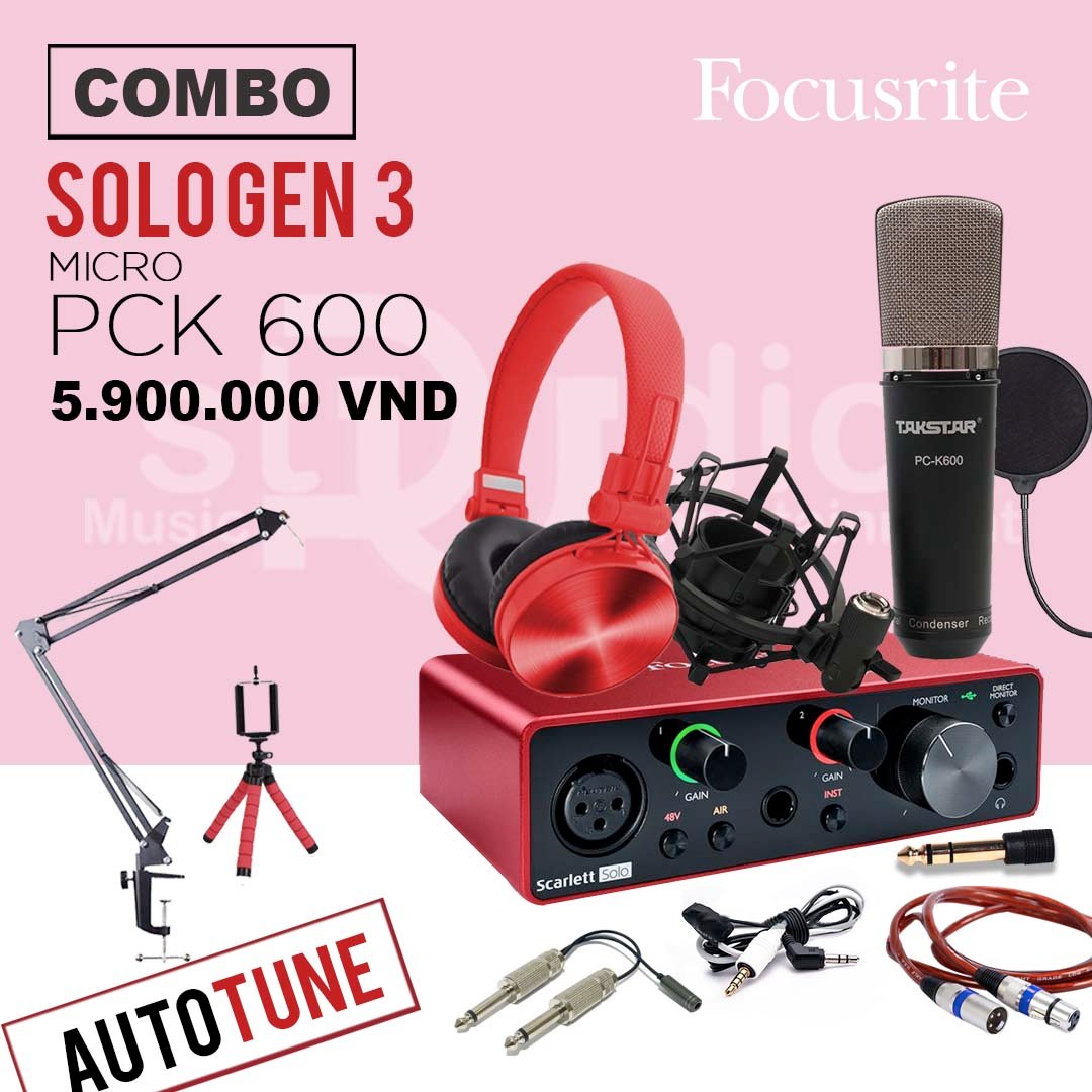 Combo tốt nhất từ Soundcard Focusrite Scarlett Solo 3rd (Gen)