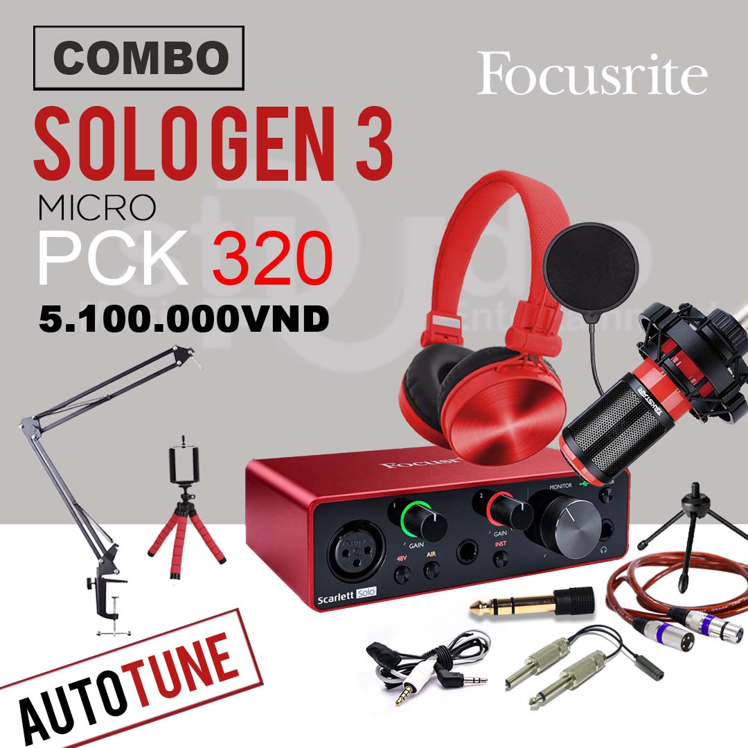 Combo tốt nhất từ Soundcard Focusrite Scarlett Solo 3rd (Gen)