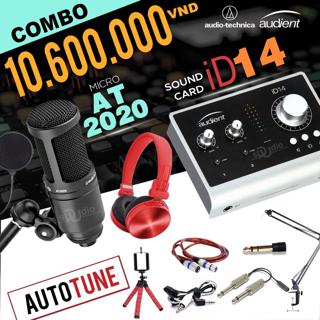Combo tốt nhất từ Soundcard thu âm cao cấp Audieacnt iD14, thu âm Studio