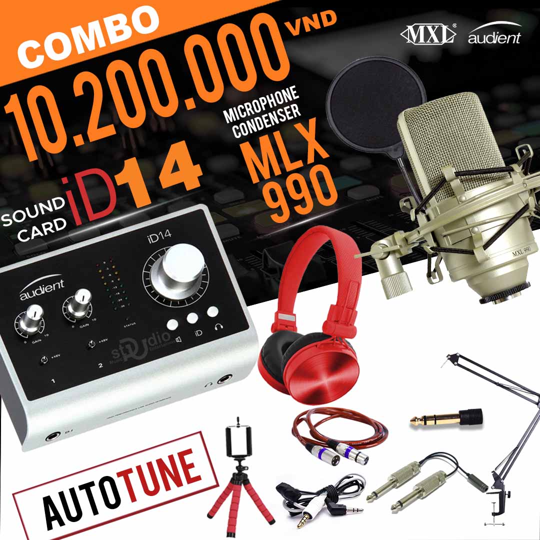 Combo tốt nhất từ Soundcard thu âm cao cấp Audieacnt iD14, thu âm Studio