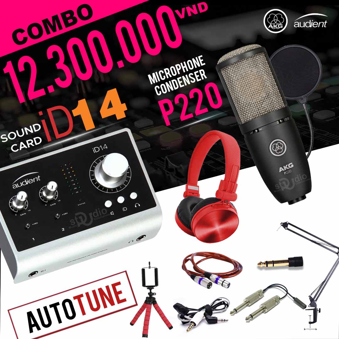 Combo tốt nhất từ Soundcard thu âm cao cấp Audieacnt iD14, thu âm Studio