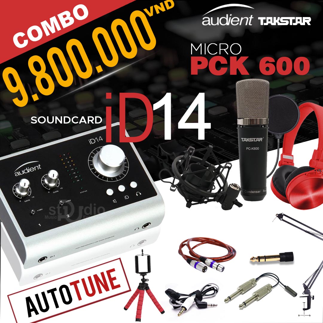 Combo tốt nhất từ Soundcard thu âm cao cấp Audieacnt iD14, thu âm Studio