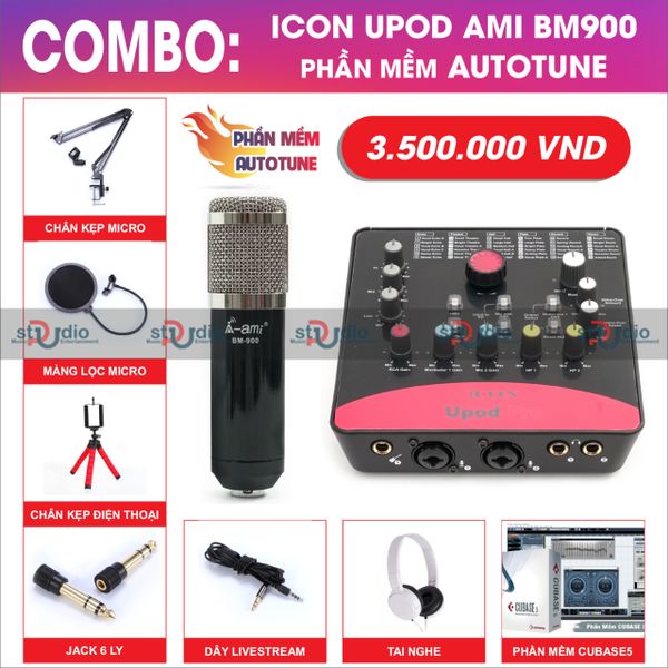 Micro livestream Ami Bm 900 - thu âm hát online karaoke chuyên nghiệp