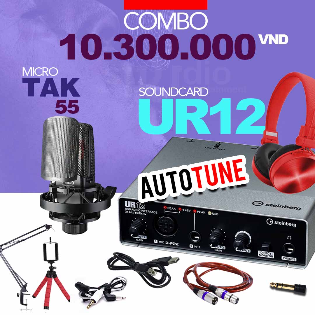 Combo tốt nhất từ Soundcard thu âm Yamaha Steinberg UR12, Interface thu âm mini