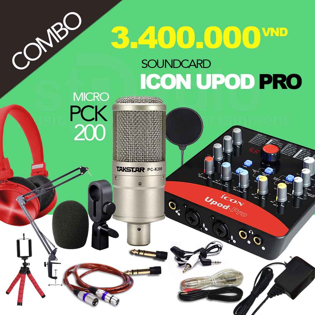 Combo tốt nhất từ Sound card livestream ICON UPOD PRO, bộ thu âm được ưa chuộng nhất