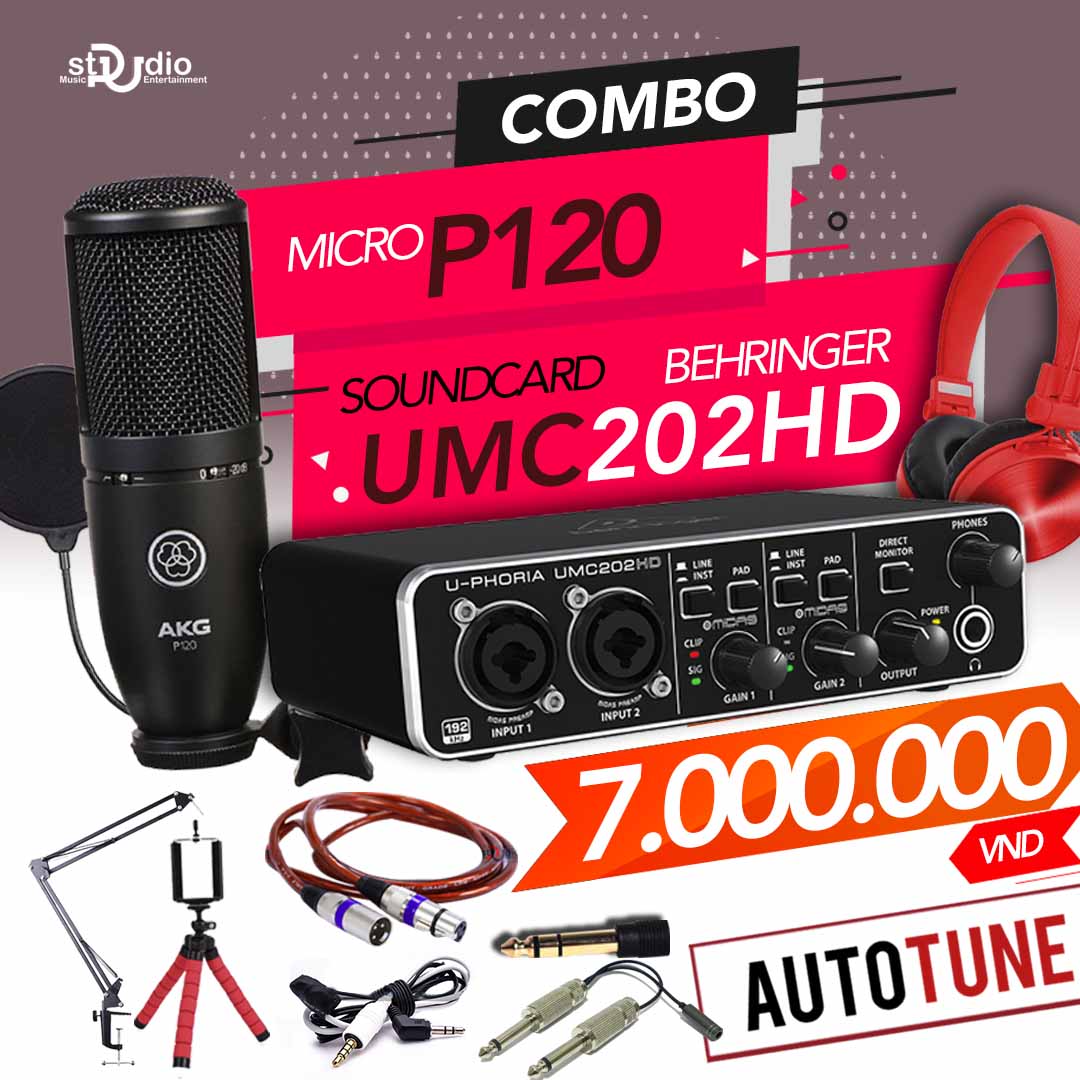 Combo tốt nhất từ Soundcard thu âm Behringer U-PHORIA UMC202HD