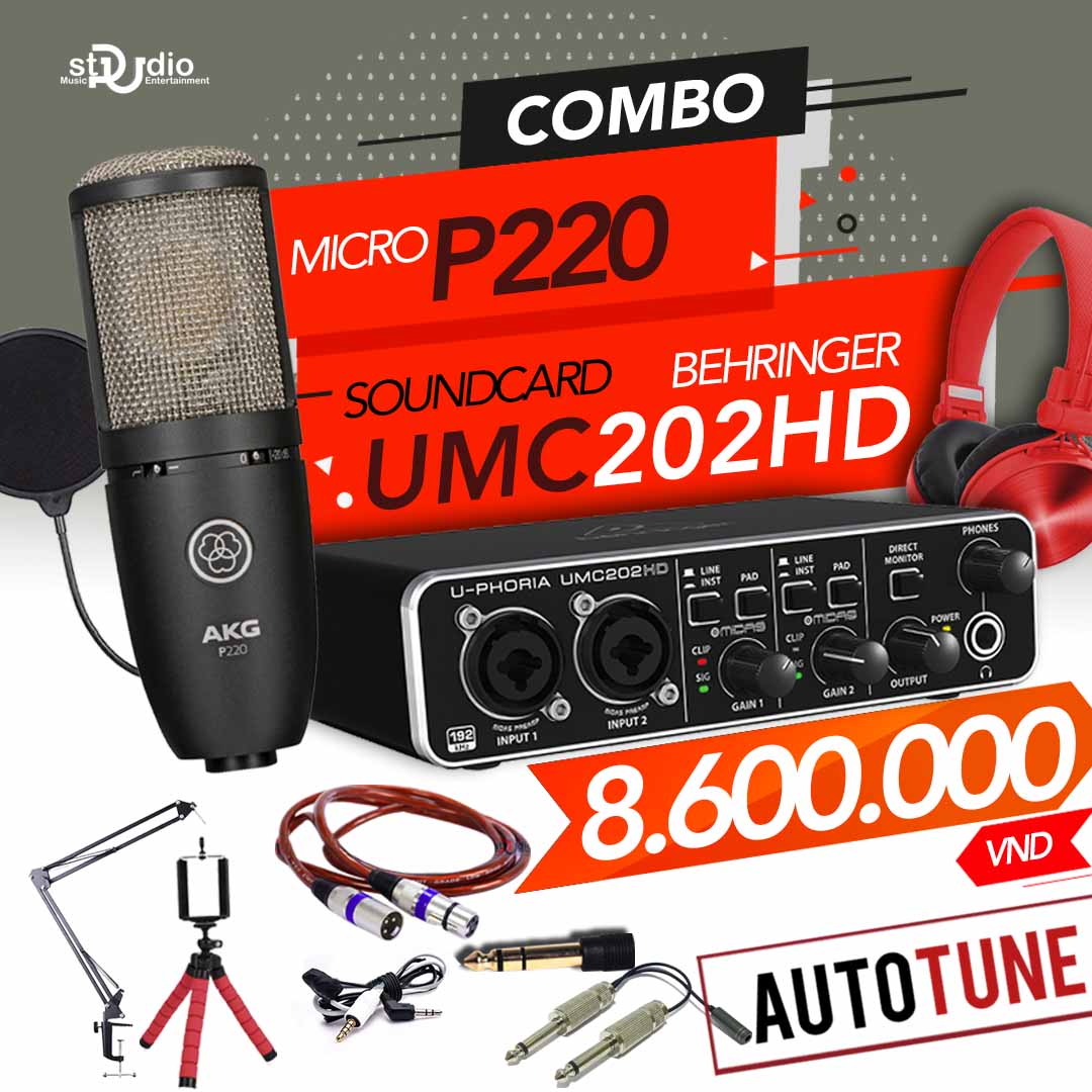 Combo tốt nhất từ Soundcard thu âm Behringer U-PHORIA UMC202HD