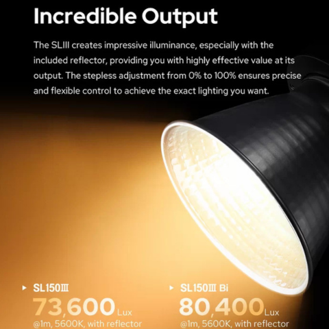 Hiệu suất ánh sáng Godox SL150III Bi Color