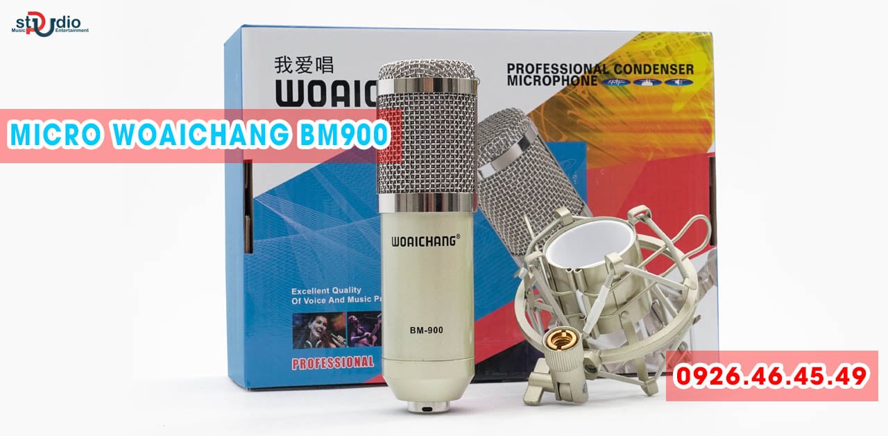 Micro Bm900 Woaichang - micro thu âm livestream giá rẻ karaoke online