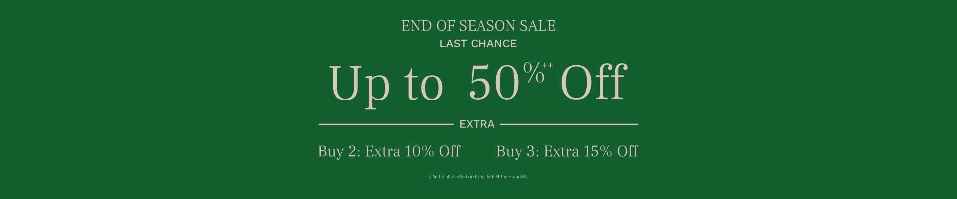 End of Season Sale