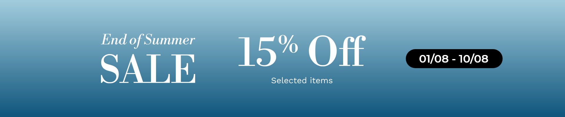 End Of Summer Sale