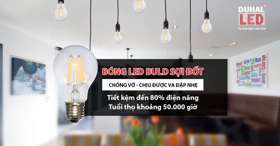 BÓNG LED BÚP (BULD) KIỂU SỢI ĐỐT DUHAL